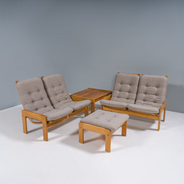 Yngve Ekström for Swedese Set of Two Sofas, Footstool and Coffee Table Set, 1960s - REHAUS - Yngve Ekström