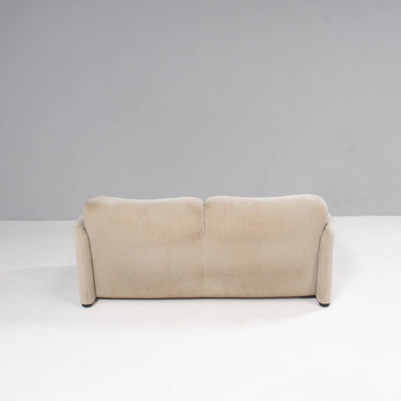 Cassina by Vico Magistretti Maralunga Beige Two Seater Sofa