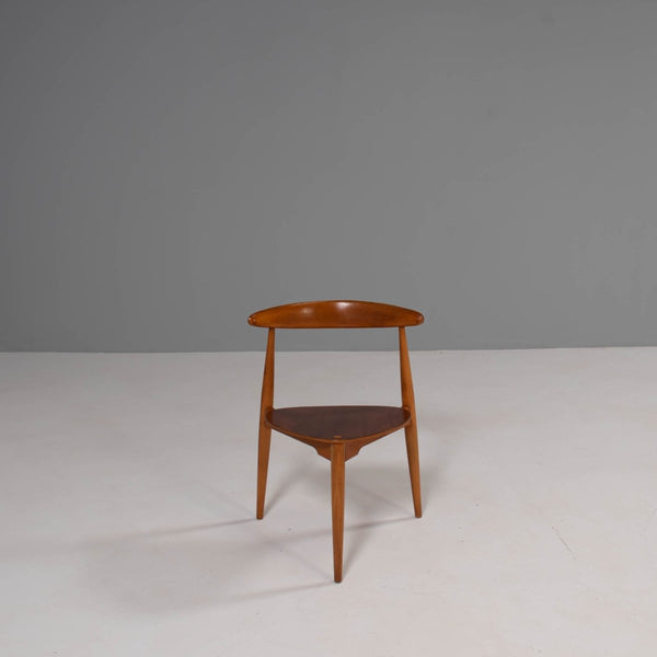 Hans Wegner for Fritz Hansen FH4103 Beech & Teak Heart Chairs @ REHAUS