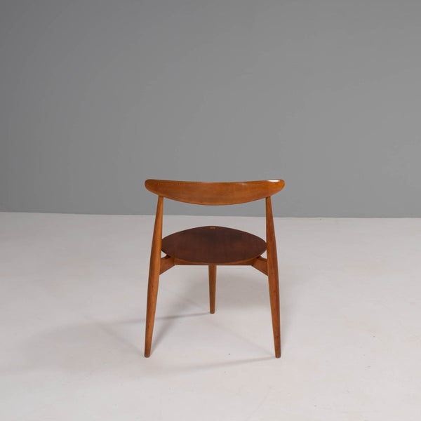Hans Wegner for Fritz Hansen FH4103 Beech & Teak Heart Chairs @ REHAUS