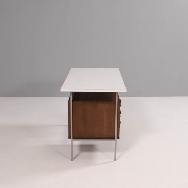 1950s Mid - century Knoll & Drake Formica and Walnut Desk - REHAUS - Knoll & Drake