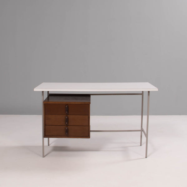 1950s Mid - century Knoll & Drake Formica and Walnut Desk - REHAUS - Knoll & Drake