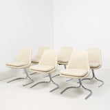 1970s Vintage Chrome Cantilever Dining Chairs - REHAUS - 1970's