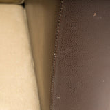 2 Seater Phillipe Hurel Brown Leather & Fabric Sofa - REHAUS - Philippe Hurel