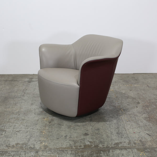 Poltrona Frau Aida Swivel Armchairs by Roberto Lazzeroni, Set of Four