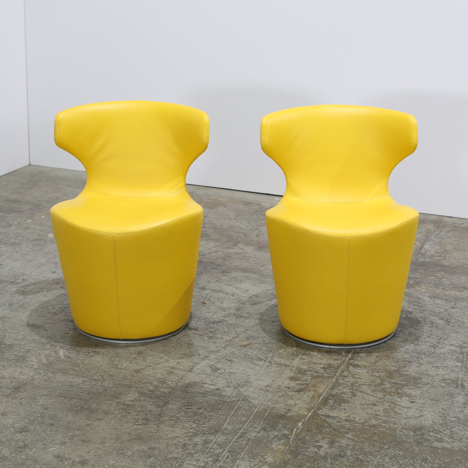 B&B Italia Yellow Papilio Chairs by Naoto Fukasawa, Set of Four