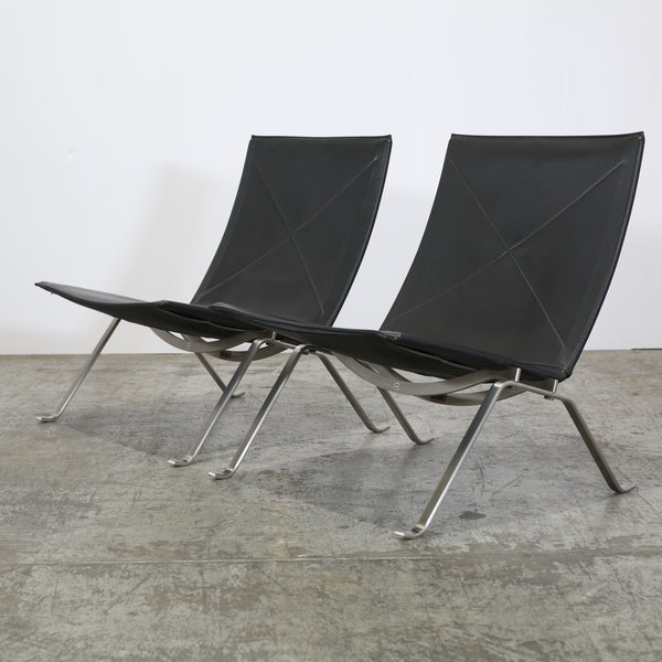 Fritz Hansen PK22 Chairs by Poul Kjaerholm, Set of Two