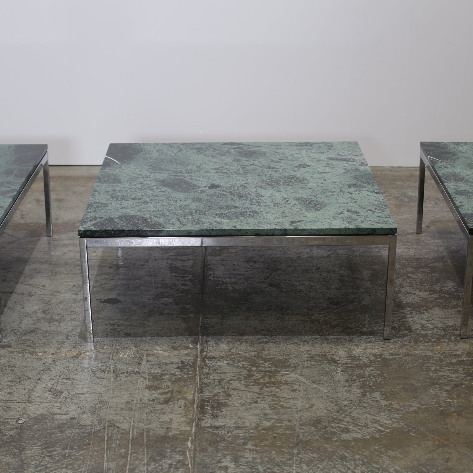 Florence Knoll Coffee Table with Verde Alpi Marble Top