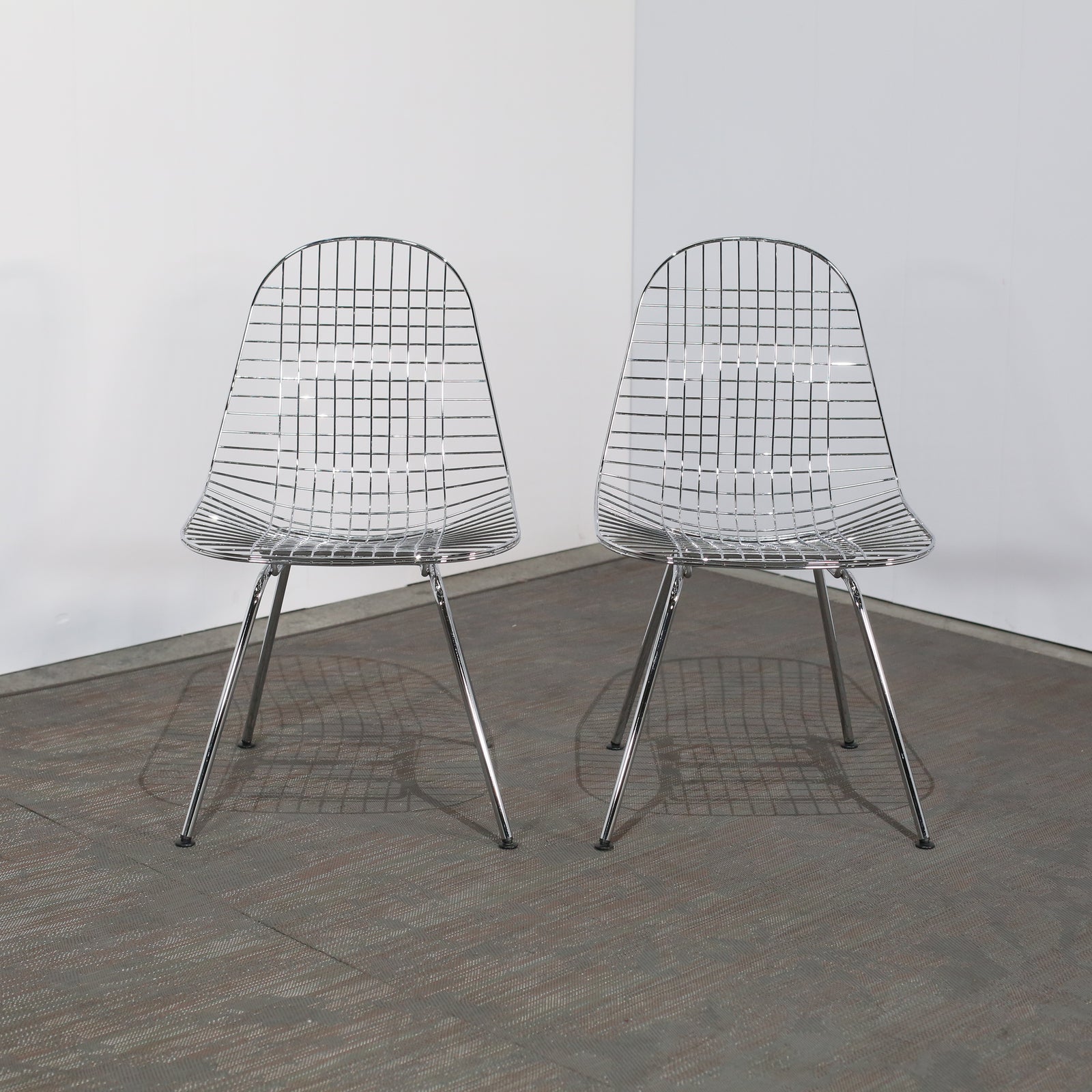 Vitra DKX Wire Chairs by Eames, Set of Two