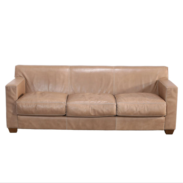 Hermès Reeditions 3 Seater Leather Sofa by J.M. Frank
