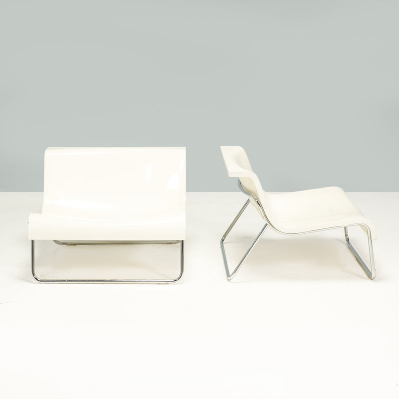 Piero Lissoni for Kartell White Form Armchairs, Set of 2