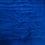 Ligne Roset by Michel Ducaroy Blue Alcantara Fabric Togo Sofas, Set of Five