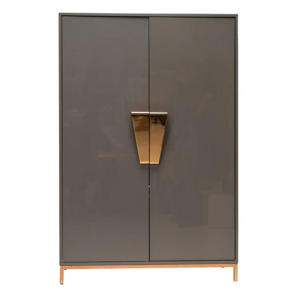 Kelly Hoppen Grey Lacquered Shield Cabinet