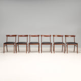 Danish Ole Wanscher by Poul Jeppesens Rungstedlund Black Dining Chairs, Set of 6