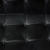 Ludwig Mies Van der Rohe & Lilly Reich by Knoll Black Leather Barcelona Armchair
