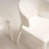 Cassina by Hannes Wettstein 367 Hola White Leather Dining Chairs, Set of 8