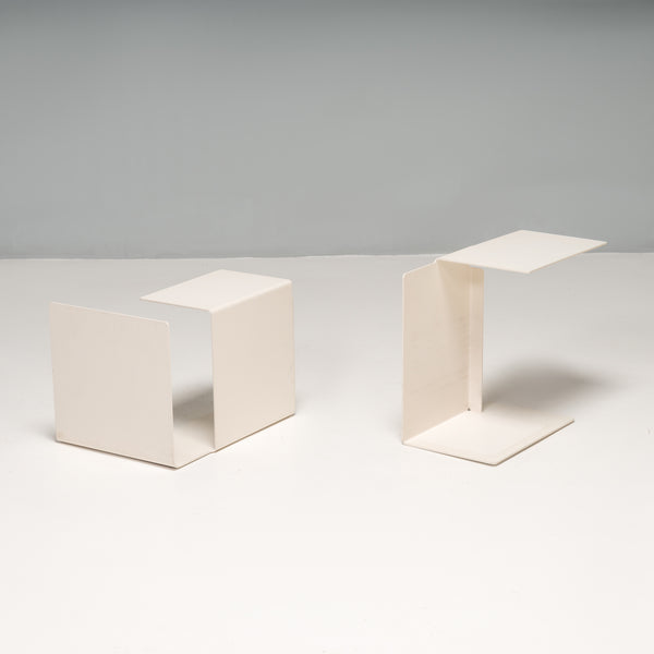 Konstantin Grcic for Classicon Diana E & F White Side Tables, Set of 2