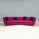 Minotti by Rodolfo Dordoni Purple Fabric Seymour Low 02 Semi Round Sofa