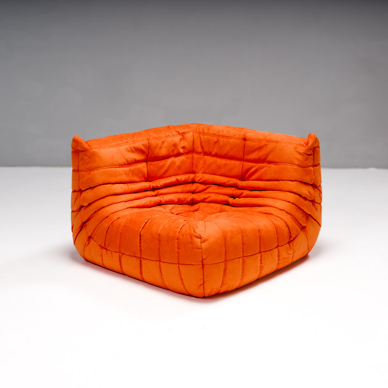 Ligne Roset by Michel Ducaroy Togo Orange Modular Sofa, Set of 5