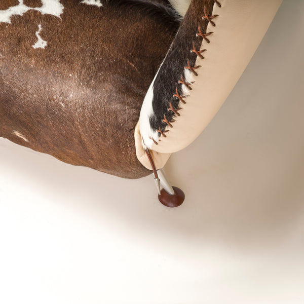 De Sede DS-102 Leather Pony Hide Three Seater Curved Sofa By Mathias Hoffmann