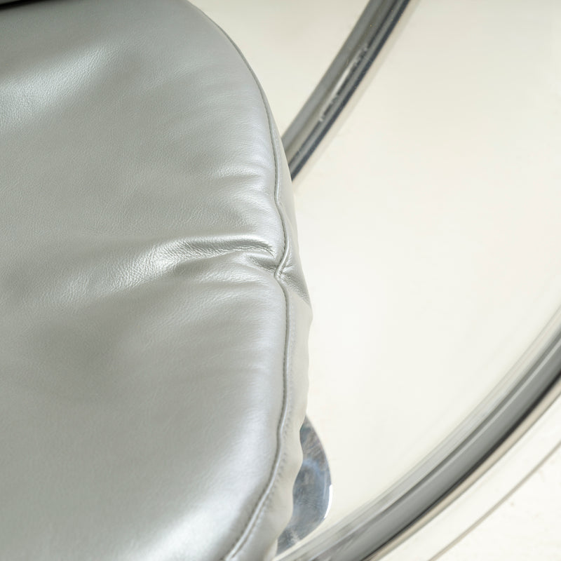 Eero Aarnio Originals Silver Leather Bubble Chair, 2017