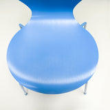 Fritz Hansen by Arne Jacobsen Monochrome Blue Series 7 Dining Chairs, Set of 6