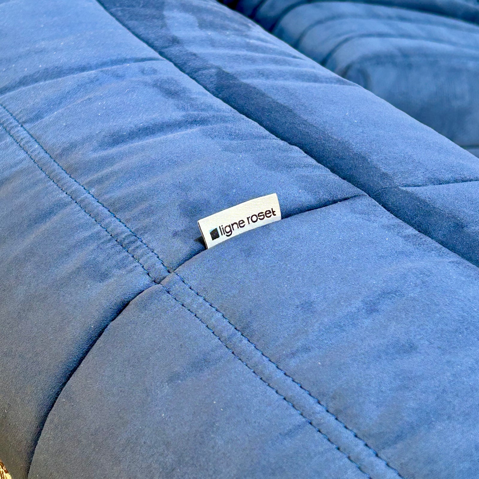 Ligne Roset by Michel Ducaroy Togo Blue Modular Sofa, Set of Three