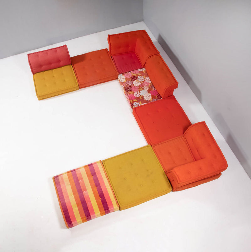 Roche Bobois Mah Jong Sectional Sofa in Custom Upholstery, Set of 12
