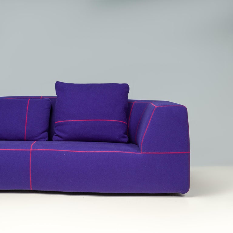 B&B Italia by Patricia Urquiola Purple Bend Three Piece Modular Sofa