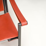 Cassina Le Corbusier, Pierre Jeanneret & Perriand Red Leather LC1 Armchair