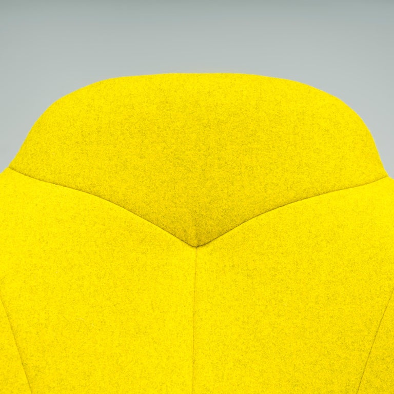 Pierre Paulin for Ligne Roset Yellow Fabric Pumpkin High Back Armchair