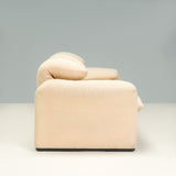 Cassina by Vico Magistretti Maralunga Cream Boucle 2-Seater Sofa