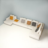 Minotti by Rodolfo Dordoni Allen Beige Corner Sofa & Chaise Longue, Set of 2