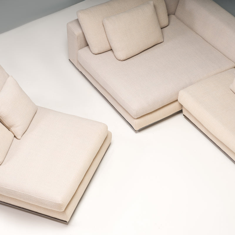 Minotti by Rodolfo Dordoni Beige Fabric Andersen Line Corner Modular Sofa