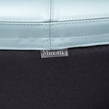 Minotti by Rodolfo Dordoni Light Blue Leather Curved Seymour Low 01 Sofa