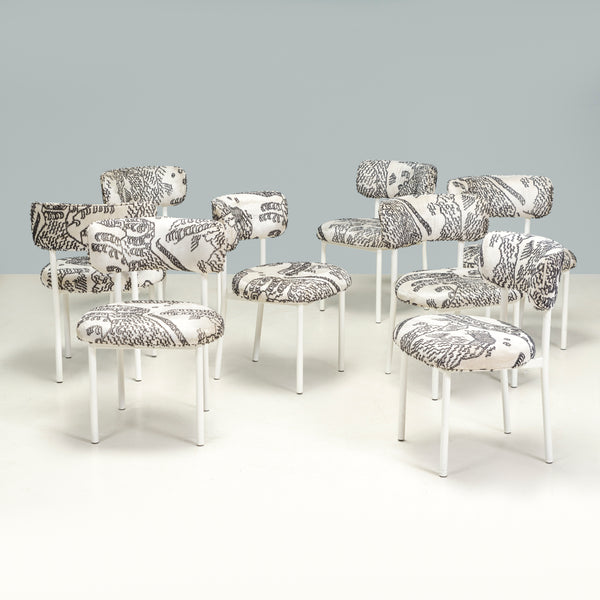 David Thulstrup for Møbel Copenhagen Font Dining Chairs with Dedar Fabric, Set of 8