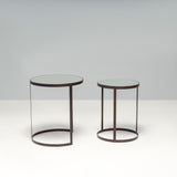 Liang & Eimil Nesting Glass Nesting Side Tables In Antique Bronze, Set of 2