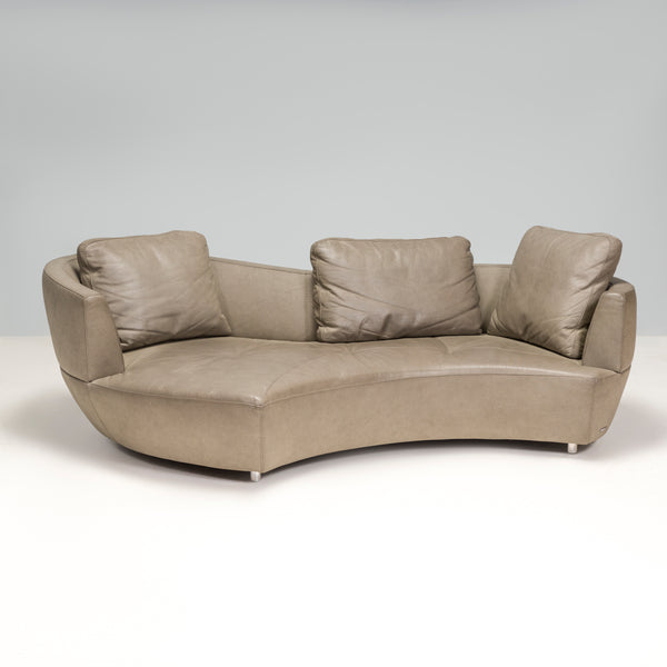 Roche Bobois by Gabriele Assmann & Alfred Kleene Leather Digital Curved Sofa