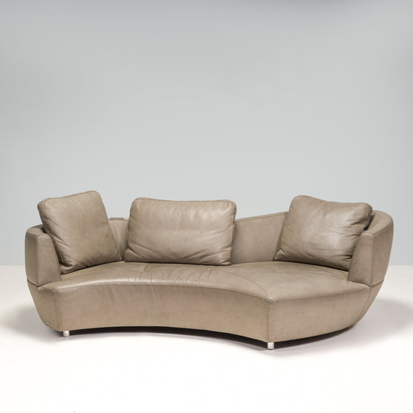 Roche Bobois by Gabriele Assmann & Alfred Kleene Leather Digital Curved Sofa