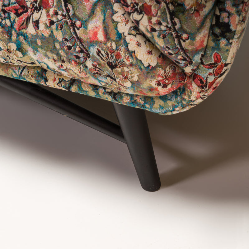 Roche Bobois Floral Tufted Fabric Profile 2.5 Seat Sofa
