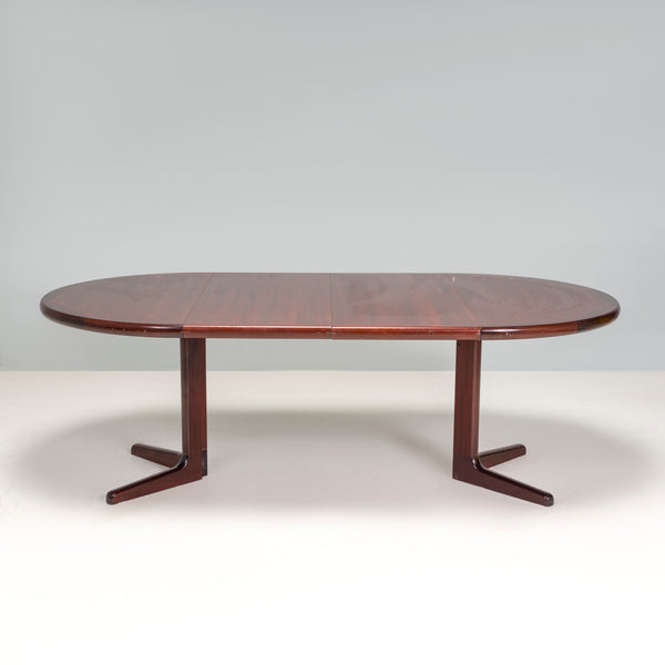 Round Double Extendable Rosewood Dining Table, 1960's