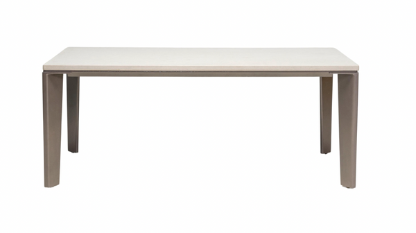 Holly Hunt Grey Keel Cement Outdoor Dining Table