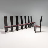 Pietro Costantini Postmodern Black Dining Chairs, Set of 8
