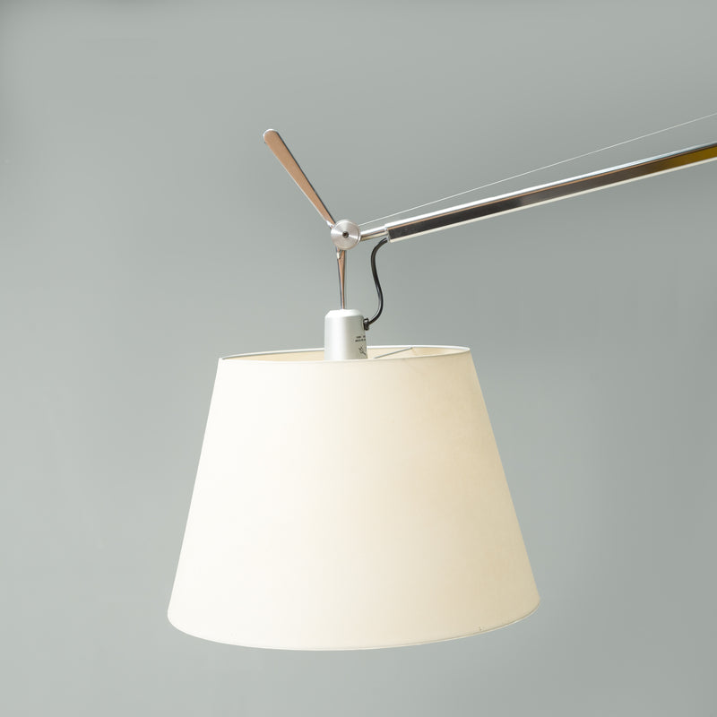 Artemide by Michele De Lucchi and Giancarlo Fassina Tolomeo Mega Silver & Cream Floor Lamp