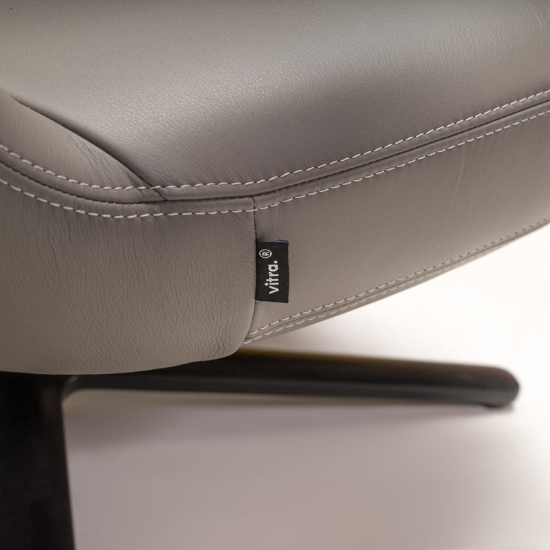 Vitra by Antonio Citterio Petit Repos Grey Leather Armchair
