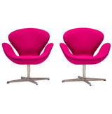 Arne Jacobsen for Fritz Hansen Purple Swan Swivel Armchair, Set of 2 - REHAUS - arne jacobsen