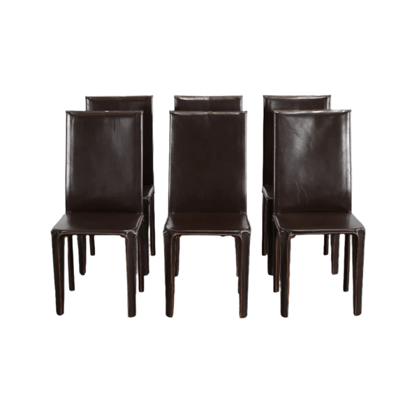 Arper Leather Dining Chairs, Set of Six @ REHAUS