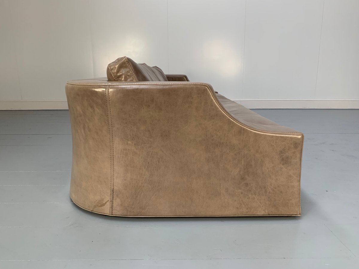 Baxter of Italy 4 - Seat Sofas - In Grey Brown Tuscany Leather, Set of 2 @ REHAUS