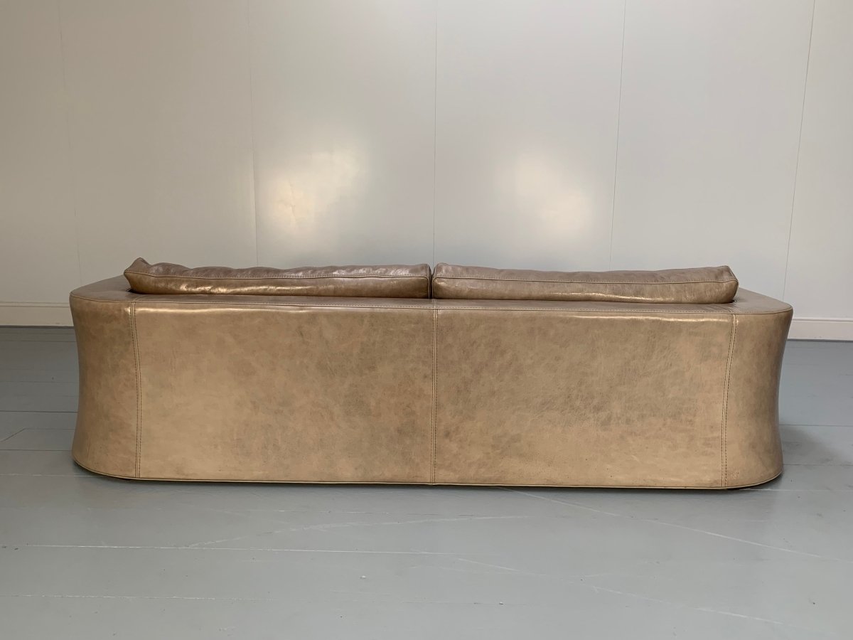 Baxter of Italy 4 - Seat Sofas - In Grey Brown Tuscany Leather, Set of 2 @ REHAUS