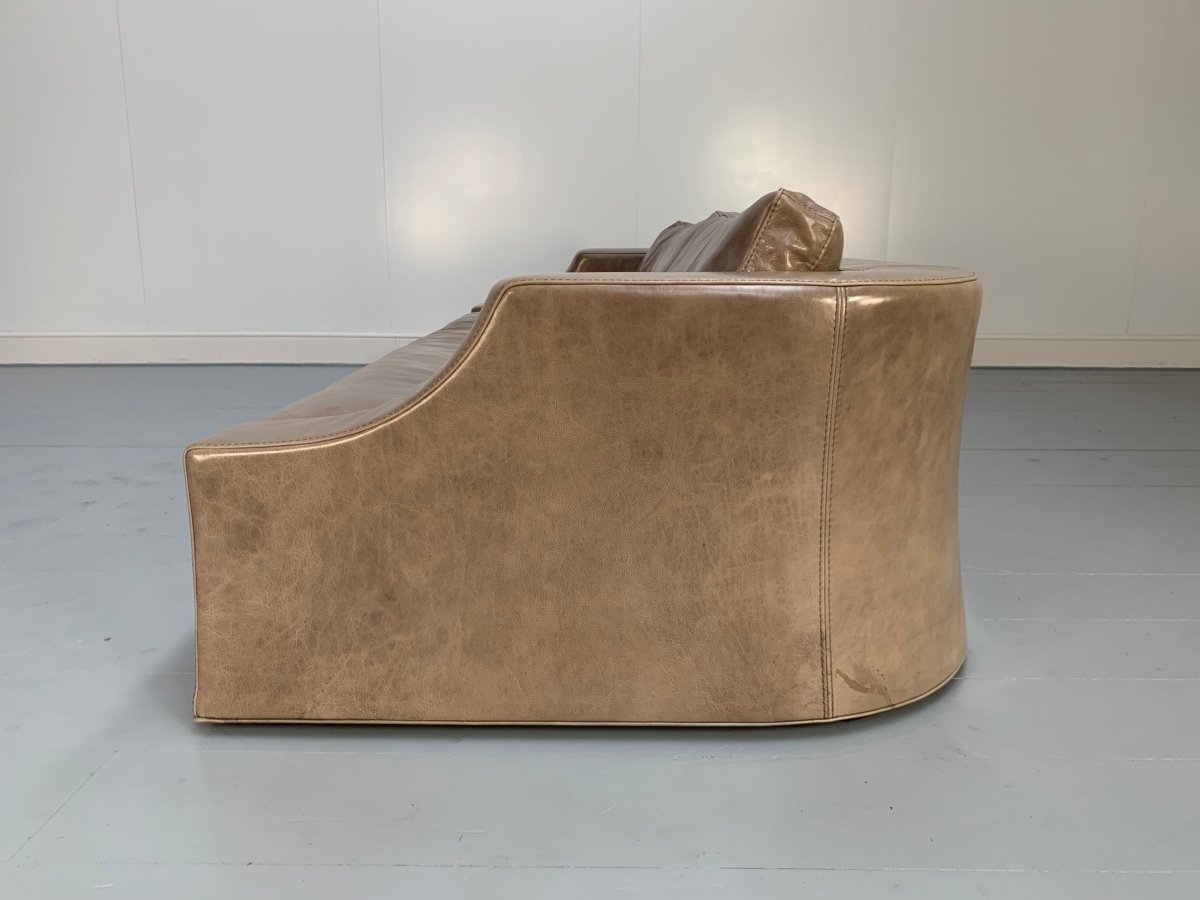 Baxter of Italy 4 - Seat Sofas - In Grey Brown Tuscany Leather, Set of 2 @ REHAUS